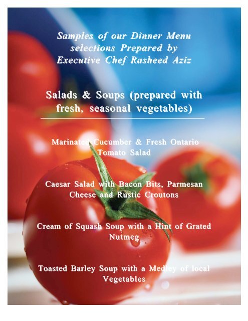 Salads & Soups (prepared with Salads & Soups (prepared with fresh ...