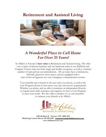 Retirement and Assisted Living - St Hilda's