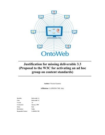 Justification for missing deliverable 3.3 (Proposal to ... - STI Innsbruck