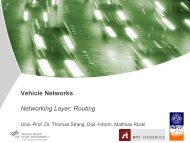 Vehicle Networks Networking Layer: Routing - STI Innsbruck