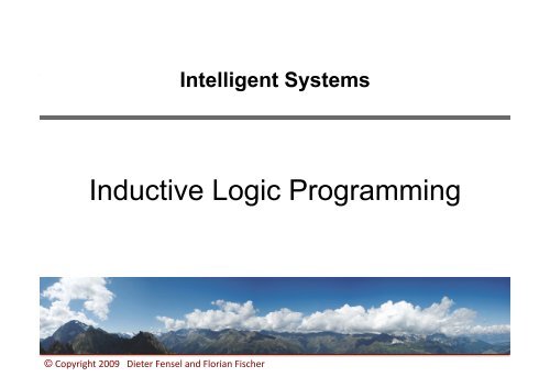 Inductive Logic Programming - STI Innsbruck