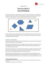 Exercise sheet 5 Search Methods - STI Innsbruck