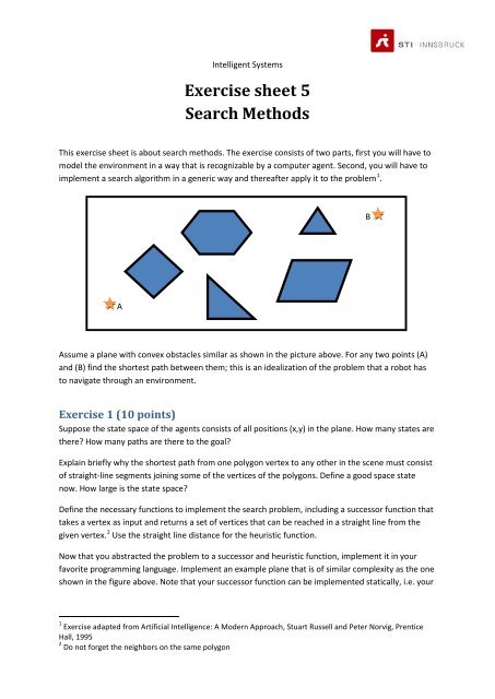 Exercise sheet 5 Search Methods - STI Innsbruck