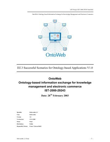 D2.3 Successful Scenarios for Ontology-based ... - STI Innsbruck