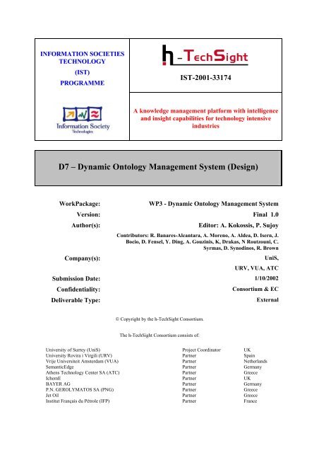 D7 â Dynamic Ontology Management System &#40;Design&#41; - STI Innsbruck