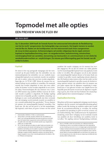 Topmodel met alle opties - een preview van de flex-bv - Stibbe