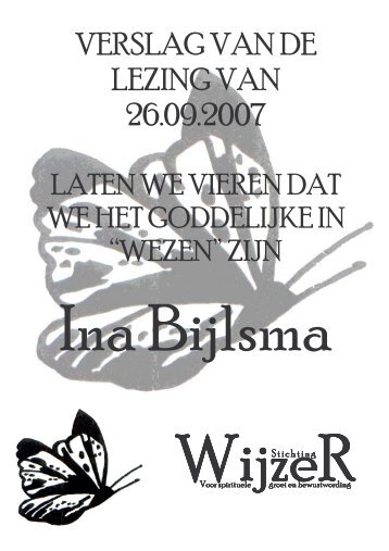 VERSLAG INA BIJLSMA - Stichting Wijzer