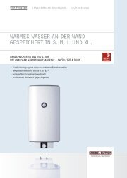 warmes wasser an der wand gespeichert in s, m, l ... - Stiebel Eltron