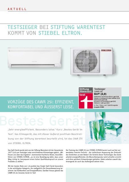 COOL: 1. PLATZ. - Stiebel Eltron