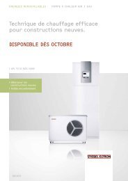 Technique de chauffage efficace pour constructions ... - Stiebel Eltron