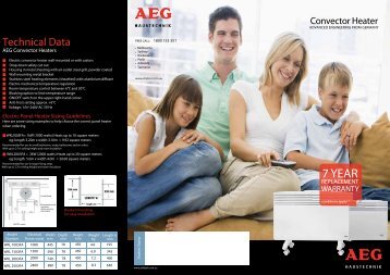 AEG Panel Heater Brochure