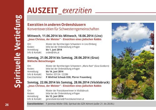 Jahresprogramm 2013-2014 - Stift Admont