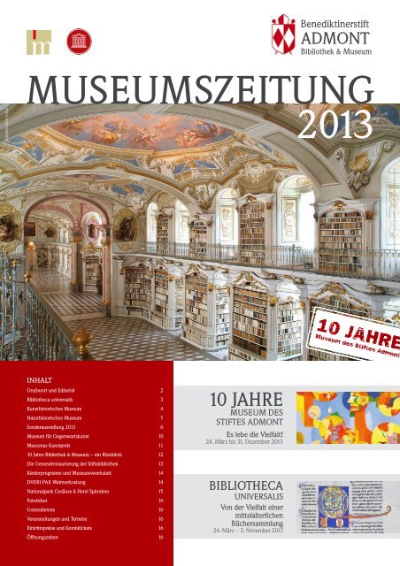 Museumszeitung 2013 - Stift Admont