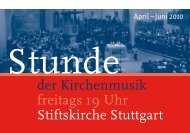 Stunde der Kirchenmusik - Stiftskirche Stuttgart