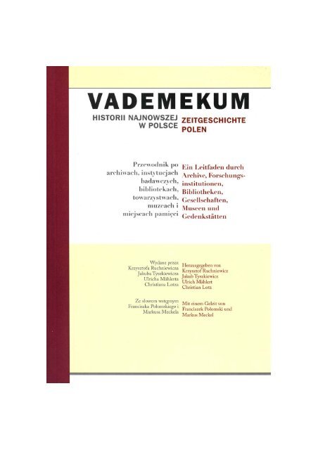 Vademecum Historii Najnowszej w Polsce. Przewodnik po ...