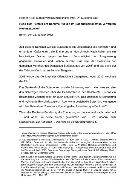 Rede von Prof. Dr. Susanne Baer als PDF-Datei - Stiftung Denkmal ...