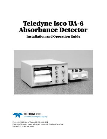 UA-6 Absorbance Detector - Spectroscopic