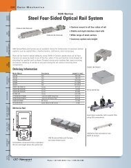 Steel Four-Sided Optical Rail System - Spectroscopic