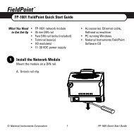 FP-1601 FieldPoint Quick Start Guide - Spectroscopic