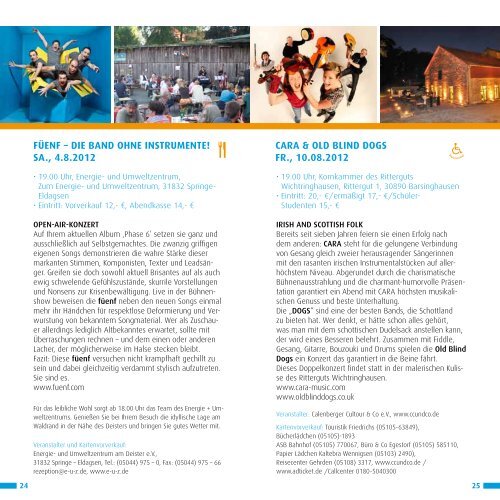 tursommer 2012 13. juli bis 9. september - Stiftung Kulturregion ...