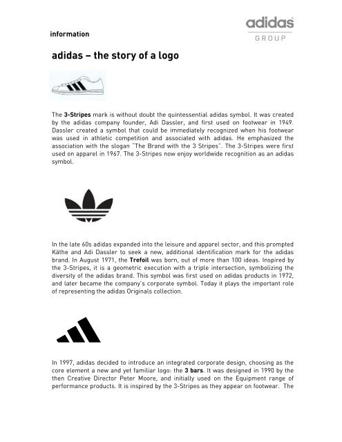 Vlekkeloos Ventileren gokken adidas – the story of a logo - adidas Group