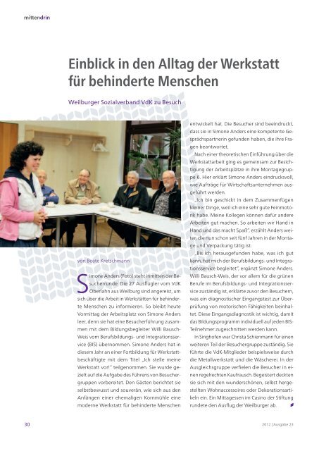 Schwerpunktthema - Stiftung Scheuern