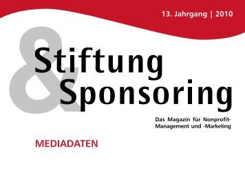 MEDIADATEN - Stiftung & Sponsoring