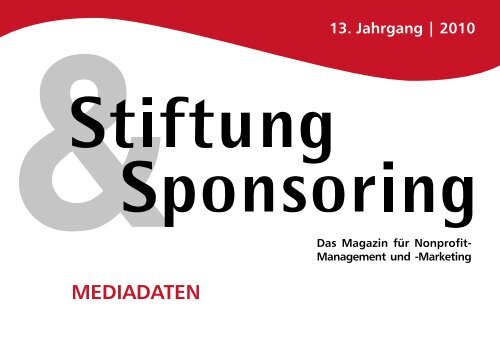 MEDIADATEN - Stiftung & Sponsoring