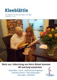 Zeitschrift Kleeblättle Ausgabe 3 2013 - Stiftung St. Franziskus ...