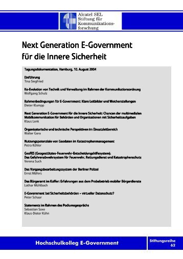 Next Generation E-Government fÃ¼r die Innere Sicherheit