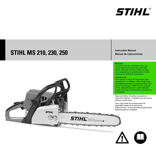 STIHL MS 210/230/250 Chain Saw Instruction Manual | STIHL USA