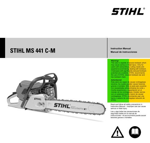 STIHL MS 441 C-M Professional Use Chain Saw Instruction Manual ...