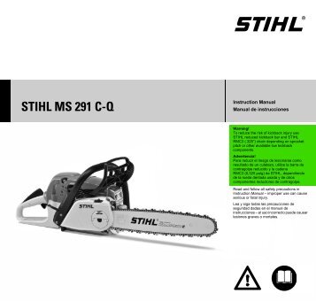 STIHL MS 291 C-Q Fuel Efficient Chain Saw Instruction Manual ...