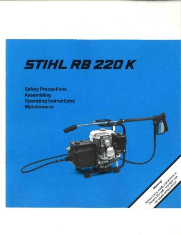 RB 220 K Cleaner â High-pressure Cleaners | STIHL