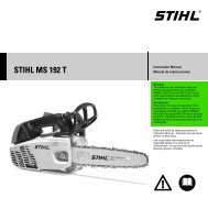 STIHL MS 192 T C-E Lightweight and Professional Use Chain Saw ...