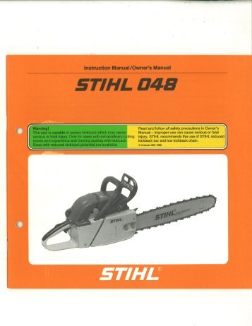 MS 048 Chain Saw - Professional Chain Saws | STIHL