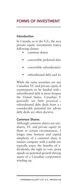 U.S. Private Equity and VC Investments in Canada - Stikeman Elliott