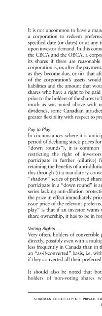 U.S. Private Equity and VC Investments in Canada - Stikeman Elliott