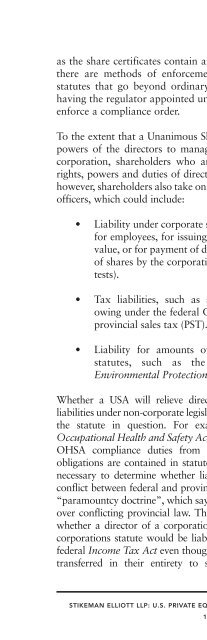 U.S. Private Equity and VC Investments in Canada - Stikeman Elliott