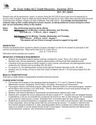 Summer Credit Recovery 2013 Registration Form - In District Students