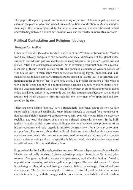 Islam and Politics - The Stimson Center