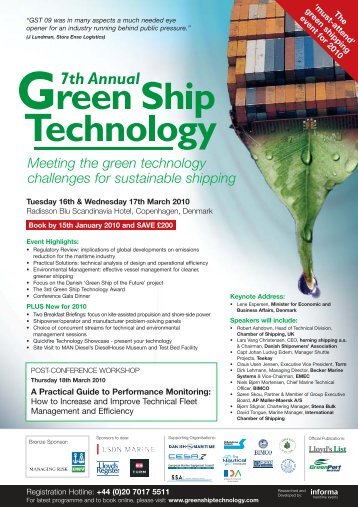 Meeting the green technology challenges for sustainable shipping