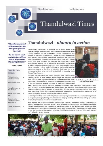 Thandulwazi Times 2011 Volume 1 - St Stithians College