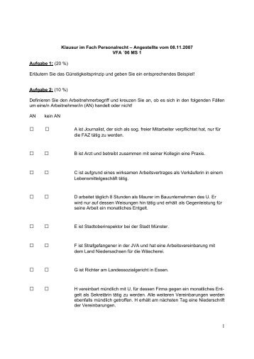 Page 1 1 Klausur im Fach Personalrecht – Angestellte vom 08.11 ...