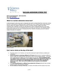 NUCLEAR ADENOSINE STRESS TEST - St James Mercy Hospital