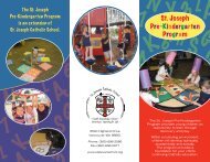 Pre-K Brochure - St. Joseph Catholic School