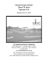 âSaved To Serveâ - St John Baptist Church