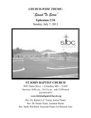 âSaved To Serveâ - St John Baptist Church