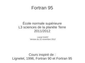 Fortran 95 - LMD