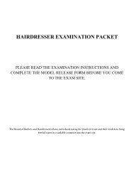 hairdresser examination packet - Alaska Department of Community ...